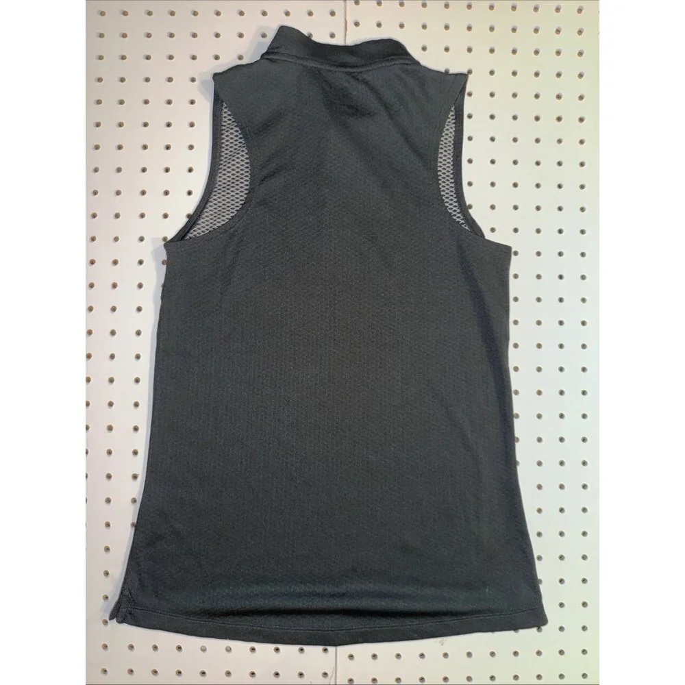 Nike Dri-FIT Women’s XS Sleeveless Quarter Zip Tennis Golf Top Black - Picture 6 of 6